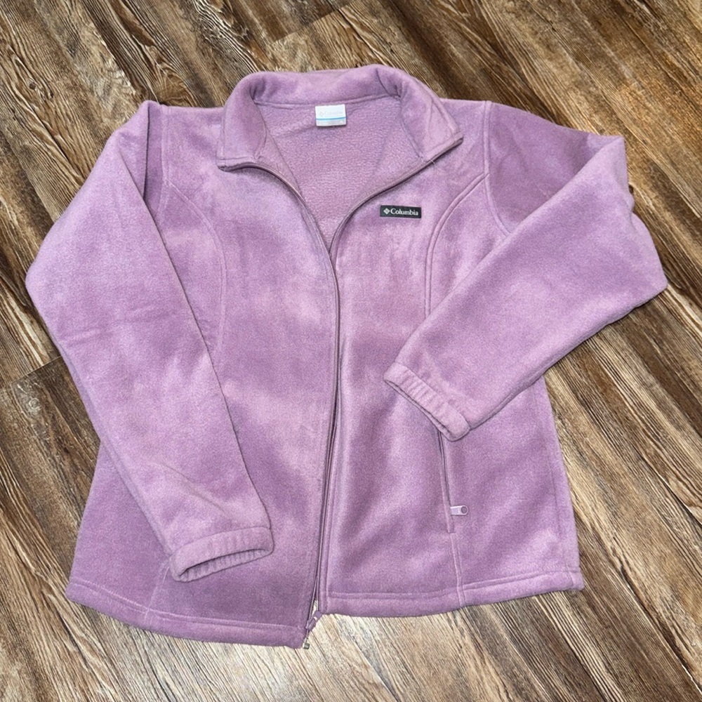 Columbia Fleece Full Zip Up Violet Purple Jacket